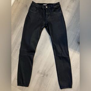 DL1961 Florence Skinny Mid Rise Instasculpt Ankle Jeans Marin. Coated. Size 27.